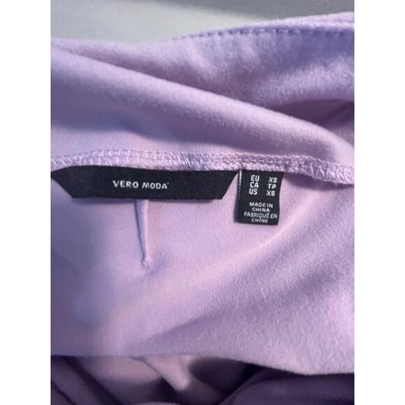 Vero Moda Strapless Lilac Tube Dress With Side Slit By XS - Picture 4 of 6
